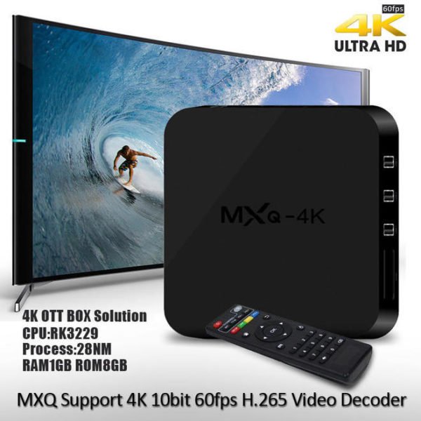MXQ-4K Android 5.1 Smart TV Box 1+8G H.265 4K HD Media Player-Openbox