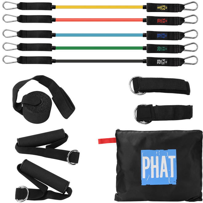 11Pcs Resistance Band Set Workout Bands For Resistance Training, Fitness, Physical Therapy